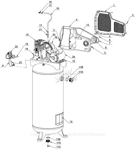 Air Compressor; Carburetor & Cylinder Head; Crank Case, Piston & Governor; Flywheel & Linkage; Muffler & Recoil Starter; Pump; D55695 Air Compressor Move JavaScript Disabled - Unable to show Cart. . Dewalt air compressor parts diagram